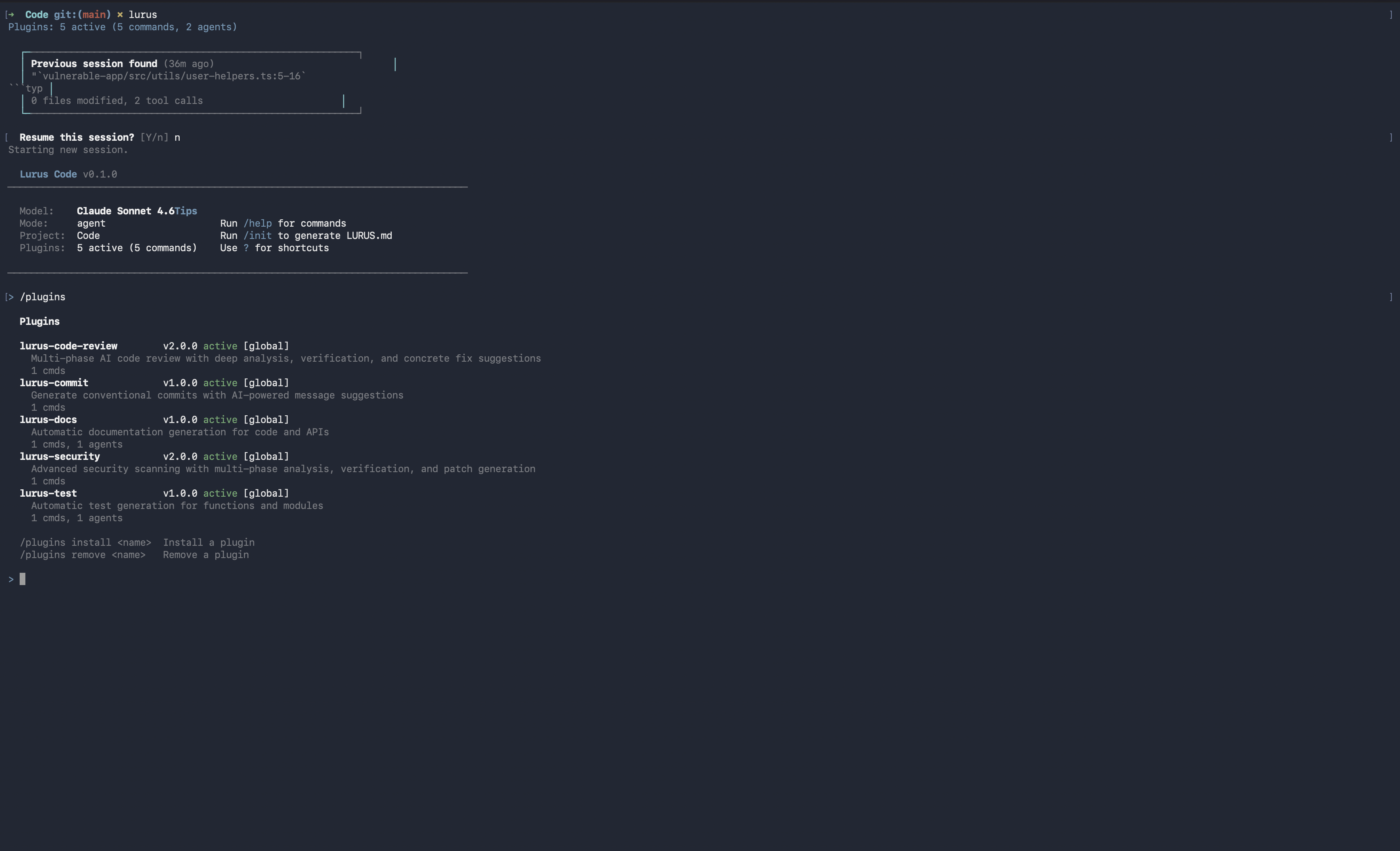 Lurus Code Plugins & Skills